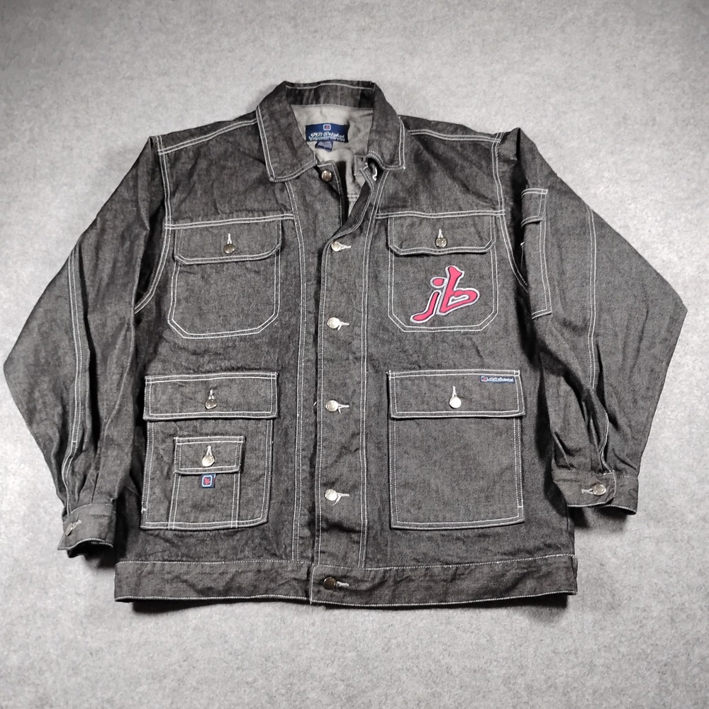 JB Original Denim Jacket Men's L Black Authentic New York Jeans Y2K Streetwear